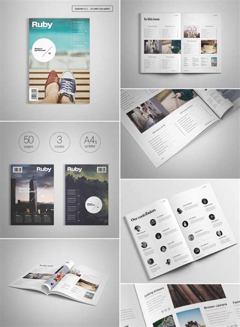 30 Magazine Templates With Creative Print Layout Designs