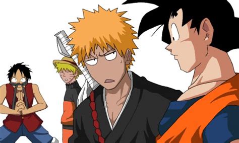 Colors Live Luffy Naruto Ichigo And Son Goku By Lukidjano