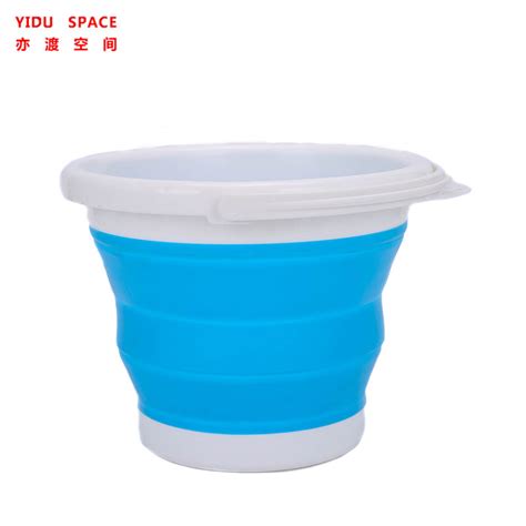 Portable Hanging Household Outdoor Plastic Silicone Fishing Bucket Toy