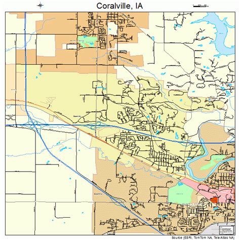 Coralville Iowa Street Map 1916230