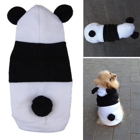 Cute Fleece Panda Clothes Warm Coat Costume Outwear Apparel For Pet Dog