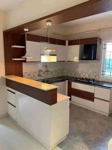 Modern Wooden L Shaped Modular Kitchen At Rs 1700sq Ft In Gwalior Id