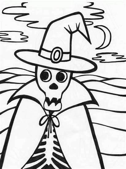 Halloween Coloring Skeleton Pages Printables Printable Activity