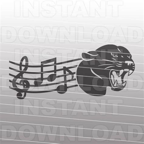 Panthers Marching Band Mascot Svg File Commercial And Personal Etsy