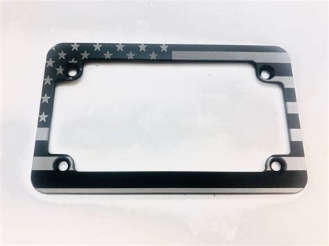 American Flag Motorcycle Slim License Plate Frame Hmc Billet