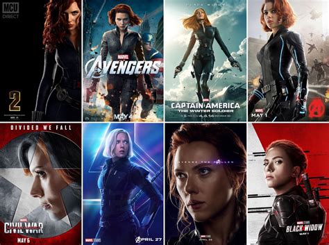 The Official Black Widow Character Posters From Her Eight Mcu Movie