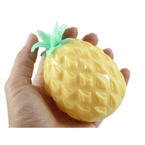 1 Large Pineapple Water Bead Filled Squeeze Stress Balls Fruit