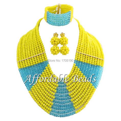 Luxury Beaded Nigerian Jewelry Hot Nigerian Beads Set Abe022nigerian