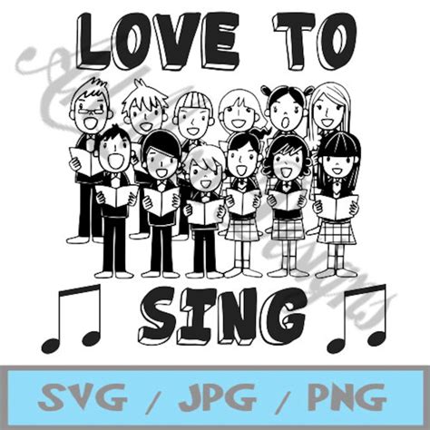 Love To Sing Svg  Y Png Descargas De Archivos Etsy