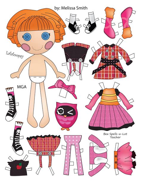 Mix and match the tops and bottoms. Miss Missy Paper Dolls: Lalaloopsy Paper Dolls pt 2