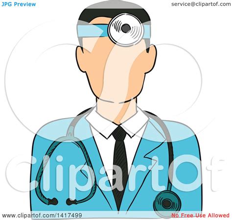Clipart Of A Male Doctor Avatar Royalty Free Vector Illustration By