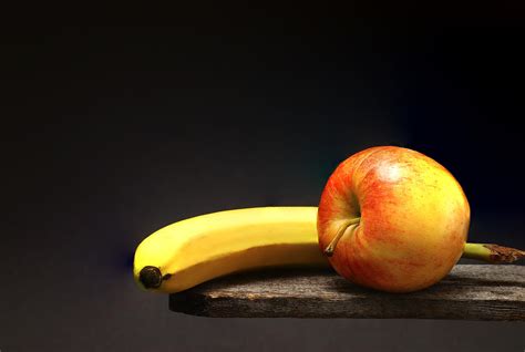 Fruit Still Life Banana And Apple Photograph By Donald Erickson Pixels