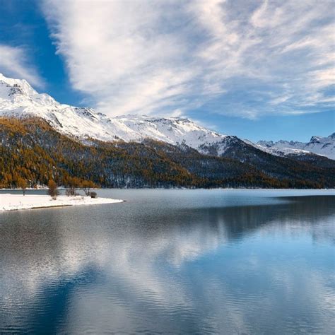 Lake Silvaplana In The Upper Engadine Valley Switzerland Beautiful