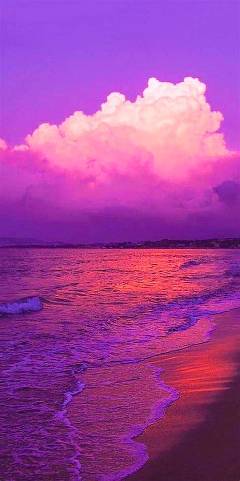 Purple Sunset Cool Pictures Of Nature Purple Sunset Beach Scenery
