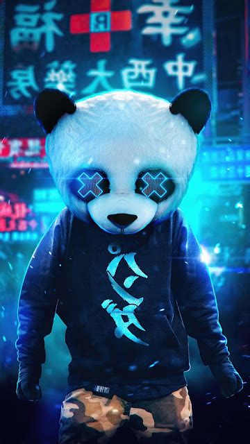 Panda Mask Hd Wallpaper