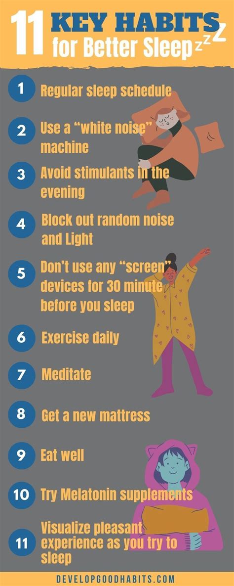 11 Key Habits For Better Sleep 1 Regular Sleep Schedule 2 Use A