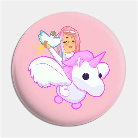 Adopt Me Pink Flying Unicorn Adopt Me Pin Teepublic