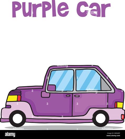 Purple Car Vector Art Illustration Stock Vector Image And Art Alamy