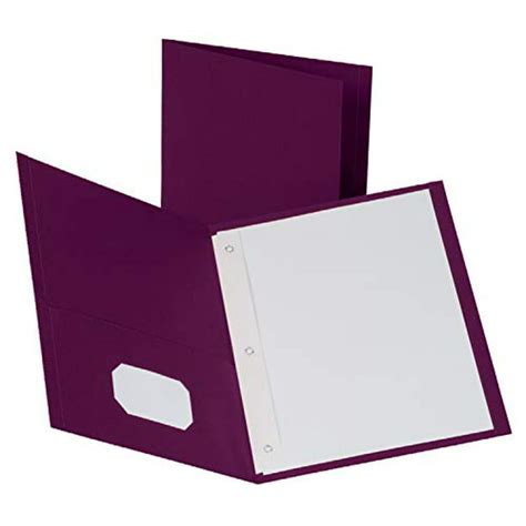 Oxford Two Pocket Folders Wfasteners Burgundy Letter Size 25 Per