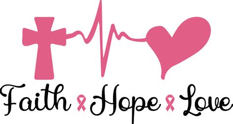 Faith Hope Love Breast Cancer Awareness Tshirt Design Free Svg