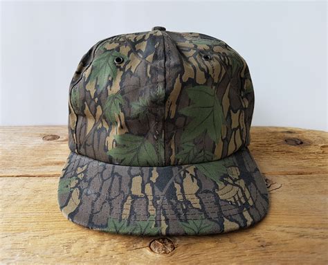 Vintage Trebark Camouflage Blank Snapback Hat Made In Usa Etsy Canada