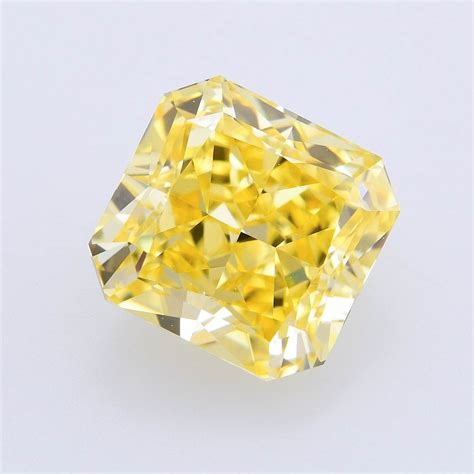 135 Carat Fancy Intense Yellow Diamond Radiant Shape Fl Clarity