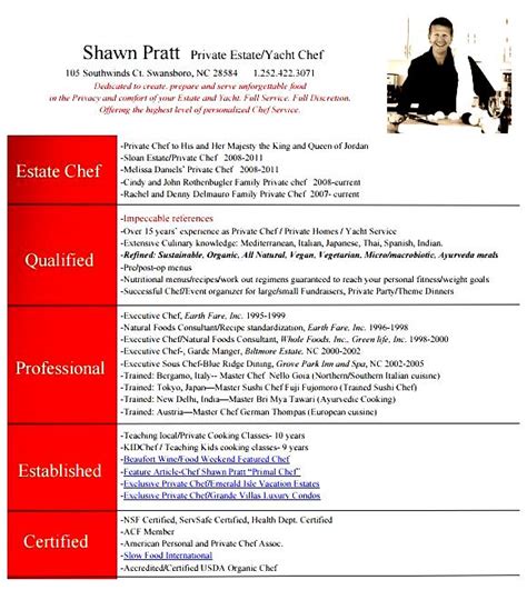 Sample Chef Resume Template Free Samples Examples And Format Resume