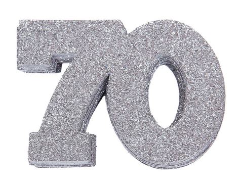 Custom Number 70 Confetti 70th Birthday Glitter Table Confetti 70th