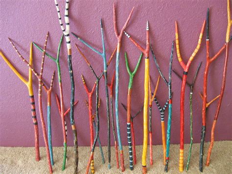 Painted Sticks What A Fun Idea Imagine An Installation Of These At