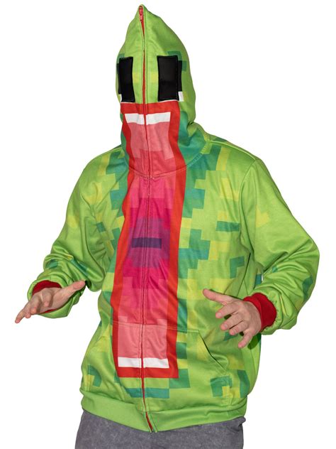 Unspeakable Hoodie Minecraft Skin Full Face Zip Up Hoodie