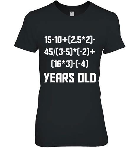 17 Years Old Algebra Equation Funny 17th Birthday Math Shirt