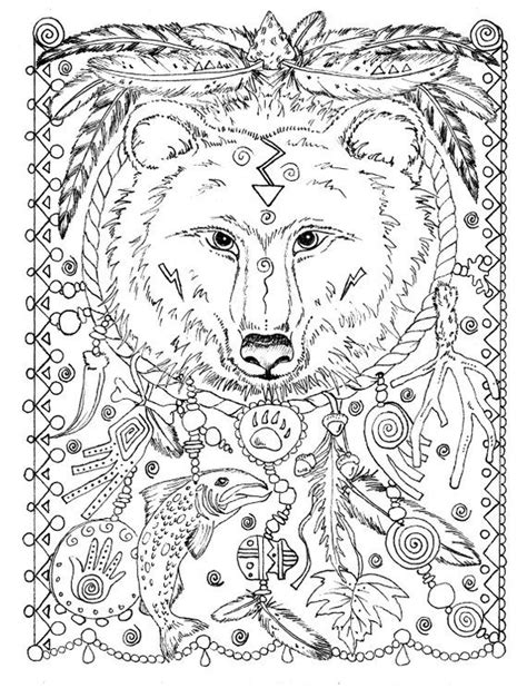 Did you know november is native american heritage month? 5 Pages Instant Download Animal Spirits to Color Wolf ...