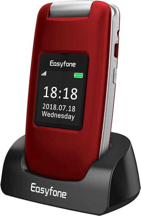 Easyfone Prime A1 3g Senior Unlocked Sim Free Flip Mobile Phone Big Button Hearing Aids