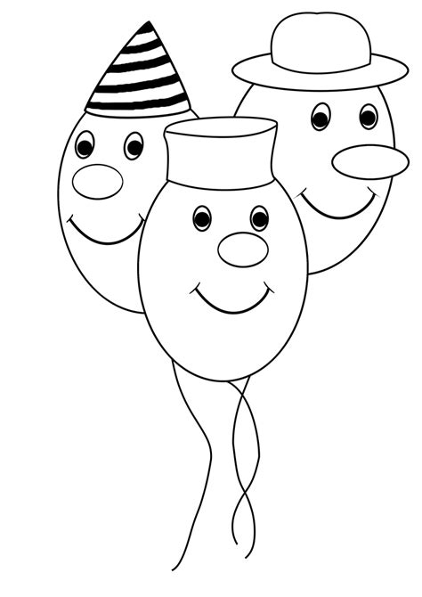 Coloring book pages balloons | coloring pages for free. Birthday Coloring Pages