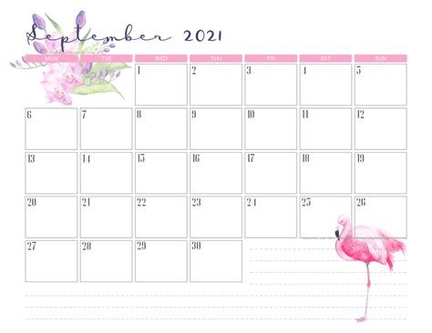 These calendars are great for family, clubs, and other organizations. 2020 2021 Flamingo Calendar + Weekly Planner Free ...
