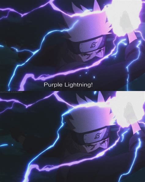 Kakashi Purple Lightning Wallpaper