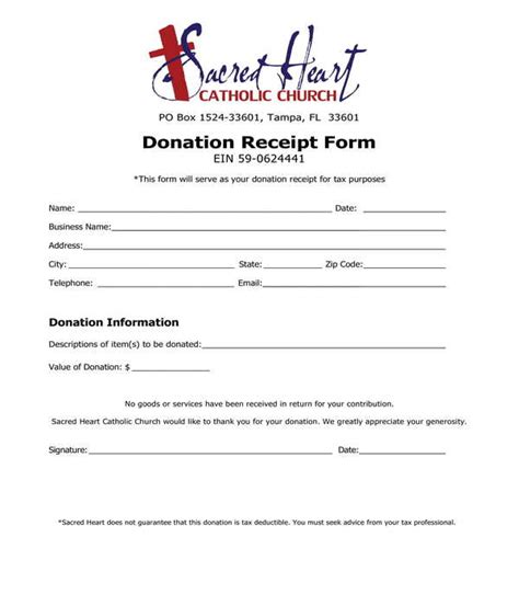 Free 5 Donation Receipt Forms In Pdf Ms Word