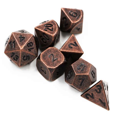 Dungeons And Dragons 7pcsset Classic Rpg Dice Dandd Metal Dice Dnd Game