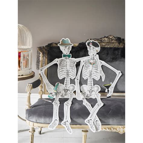 Skeleton Crew Mr And Mrs Bones Life Size Paper Skeletons Iwoot