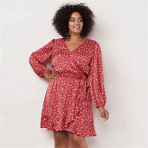 Lc Conrad Plus Size Balloon Sleeve Wrap Dress Cheap Holiday