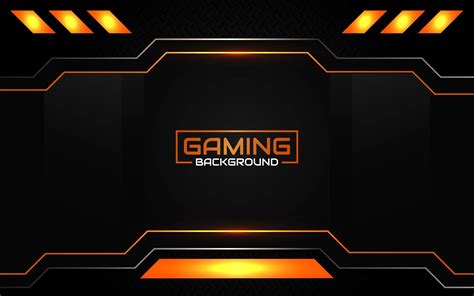 Orange Metallic Gaming Background Graphic By Artmr · Creative Fabrica