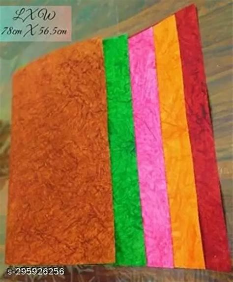 Sejas Collections Pack Of 5 Multicolor Handmade Chart Paper Sheets