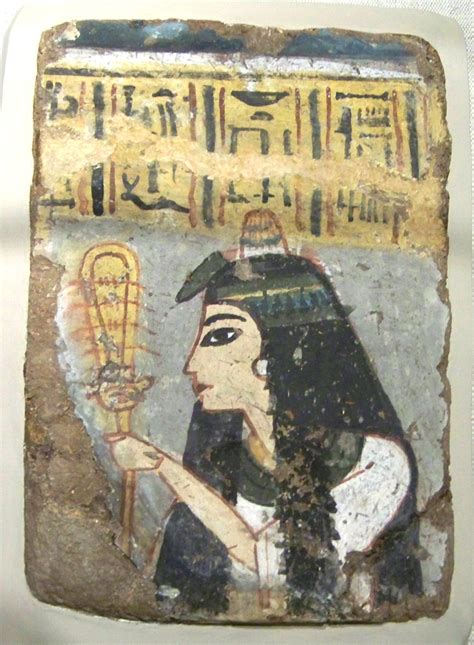 Wall Painting Of Priestess Holding A Sistrum Egyptian New Flickr
