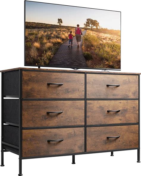 Buy Wlive Wide Dresser With 6 Drawers Tv Stand For 50 Tv