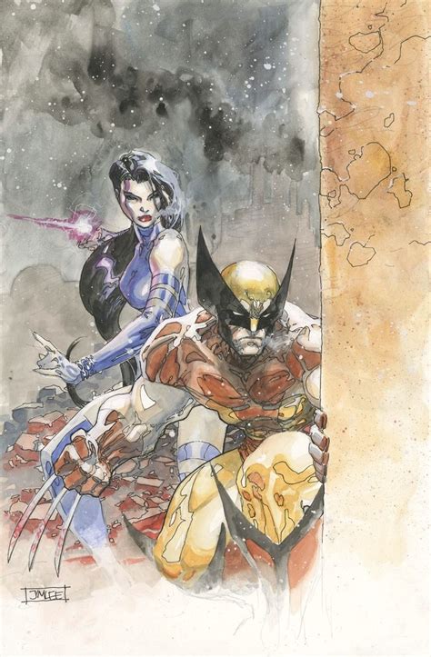Psylocke And Wolverine By Jim Lee Comic Book Artwork Comic Book