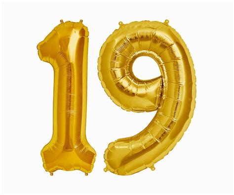 19 Balloons 19th Birthday Party Decorations Jumbo Letter Etsy