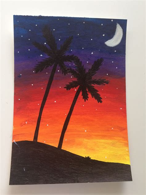 Black Sunset Painting For Kids Art Field Trips The Sketching Pad