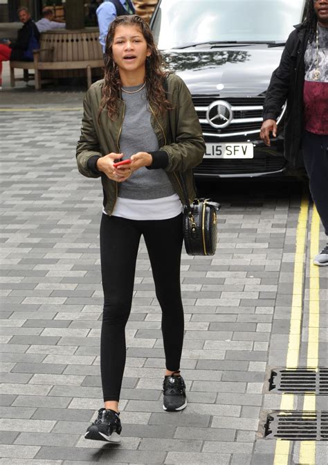 Zendaya In Tights Outside Her Hotel In London August Celebmafia