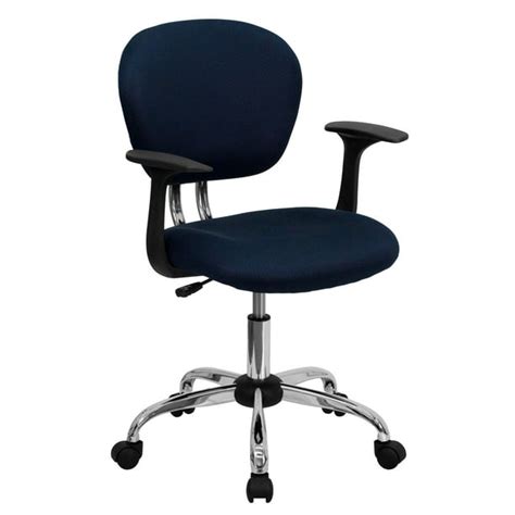 Flash Furniture Mid Back Navy Mesh Padded Swivel Task Office Chair With