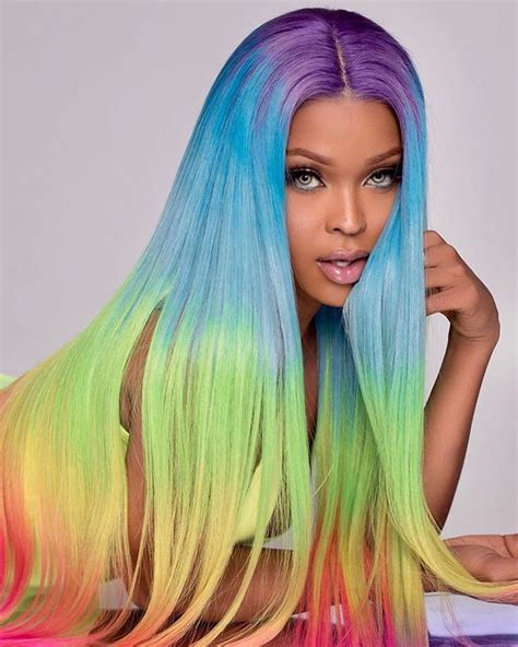 Colorist 𝙍𝘼𝙄𝙉𝘽𝙊𝙒 Hair And Wigs Cynthialumzy • Instagram Photos And Videos Rainbow Hair Dyed